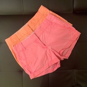 J.Crew Washed neon pink & orange chinos shorts!